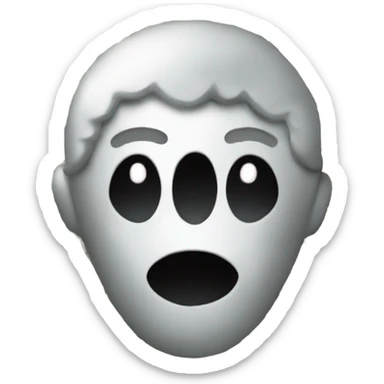 Black-Ghost [money floating around head as halo] sticker