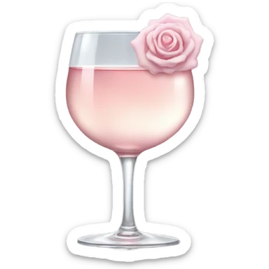 Glass of rose wine sticker