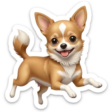 chihuahua jumping  sticker