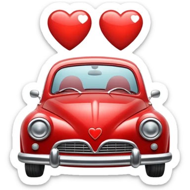 Heart shaped in a car sticker