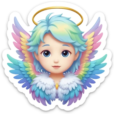 Pastel winged divine ethereal cute adorable fluffy colorful Pokémon sticker