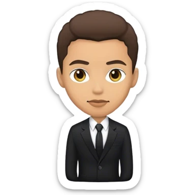 lightskin guy with black suit  sticker