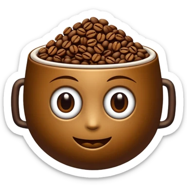 Grano de café con personalidad
 sticker