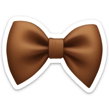 Brown bow sticker