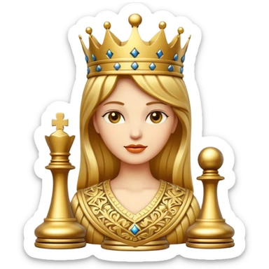 Chess queen sticker
