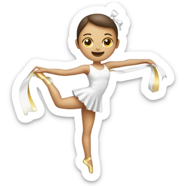 Rhythmic gymnastics with ribbon  sticker