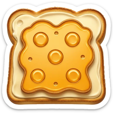 🍞🧀🍞 Closed cheese toast without a face sticker
