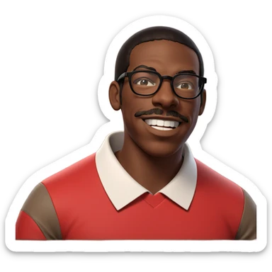 thoughtful boy with glasses sticker