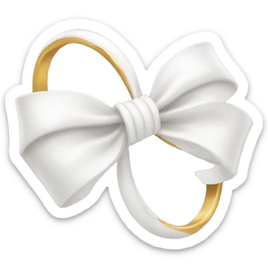 White Bow Ring  sticker