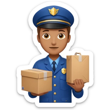 Package Delivey person in usa sticker