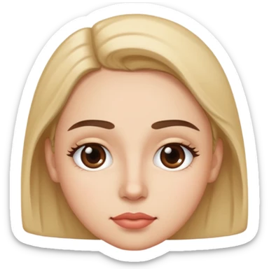 with a little dot on the top of the left lip part a fuller eyebrows sticker