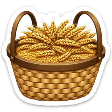Wheat grain basket sticker