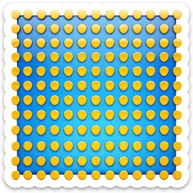 Tenacity as emoji, persistent repeating square patterns, strong color contrasts sticker