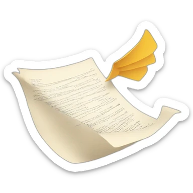 papers flying sticker