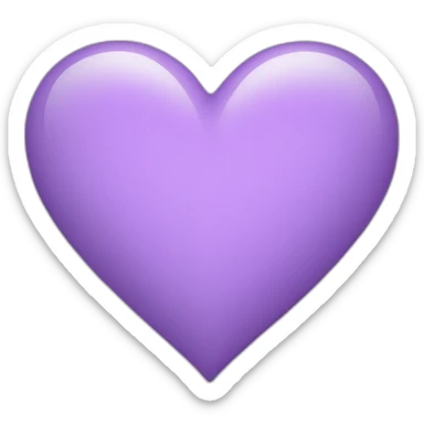 Light purple heart sticker