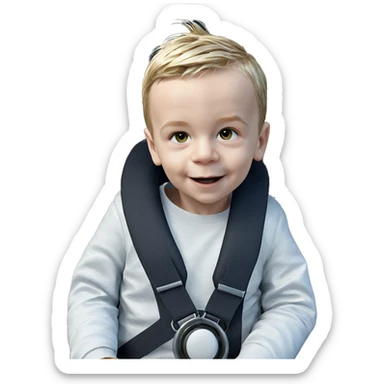 blonde boy in cockpit sticker