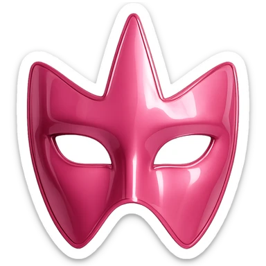 pink kpop idol stage mask, stylish and glossy sticker