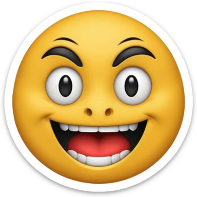 je veux un joli smiley en mode regard noir sticker