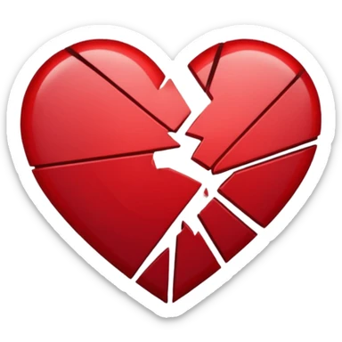 Broken heart sticker