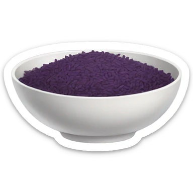 a bowl of  korean purple rice sticker