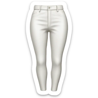 White High waisted leather pants isolated sticker