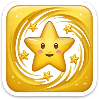 Make me an star emoji with a swirl in it with no face sticker