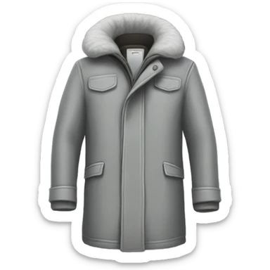 grey winter coat sticker