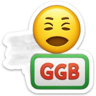 Sign that says GG sticker