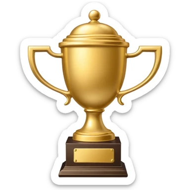 winter holiday theme trophy sticker