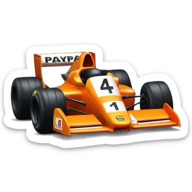 Formula 1 McLaren papaya car - number 4 sticker
