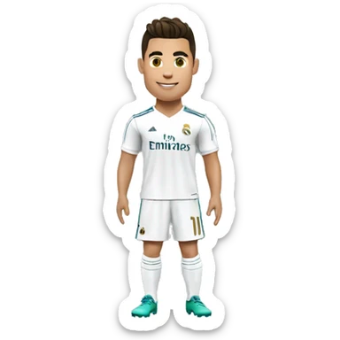cristiano ronaldo con la camisa del real madrid sticker