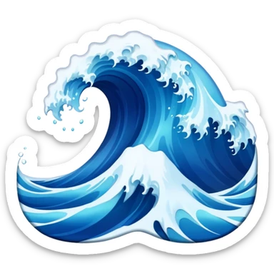 Ocean wave sticker