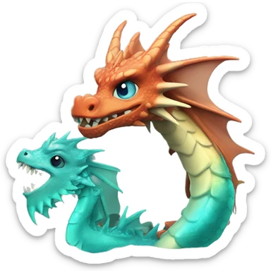 aqua dragon with TonCoin sticker