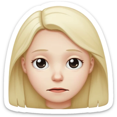 Quiero q sea una carita trizte q este mal pero q se vea feliz y en el fondo mal osea algo asi sticker