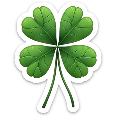 🍀The five-leaf clover that turned black sticker