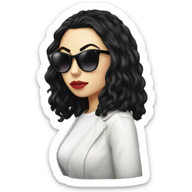 charli xcx with sunglasses sticker