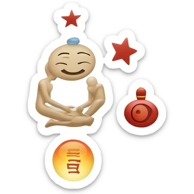 east meets west concept, chiropractic care and tcm, natural healing sticker