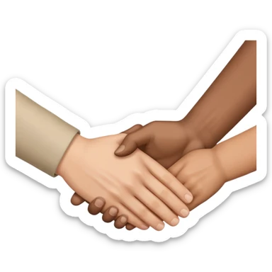 trio hand shake sticker