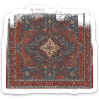 persian rug prayer mat for a person to pray on sticker
