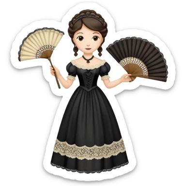 victorian lady sticker