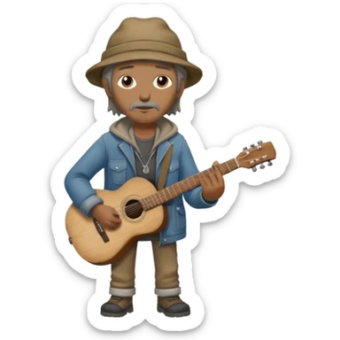 homeless busking sticker