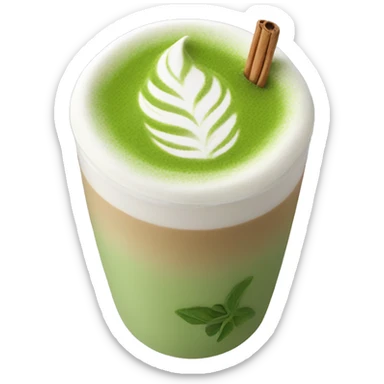Matcha Latte with lavender flavour sticker