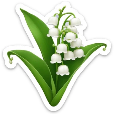 lily of the valley flower  sticker