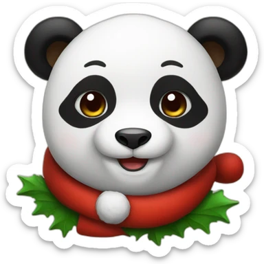 santa panda sticker