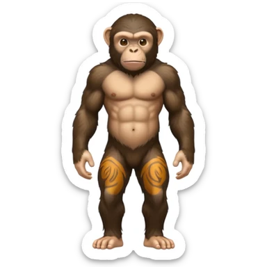 chimpanzee full body sticker
