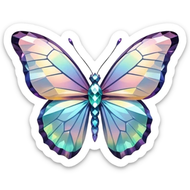 butterfly shaped 56-carat iridescent diamond sticker
