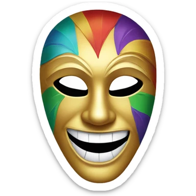 lucky carnival mask sticker