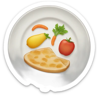 plate with food sticker