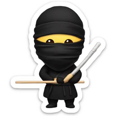 ninja with a crochet hook  sticker