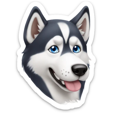 Blue eyed husky in Thailand  sticker